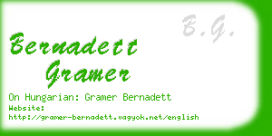 bernadett gramer business card